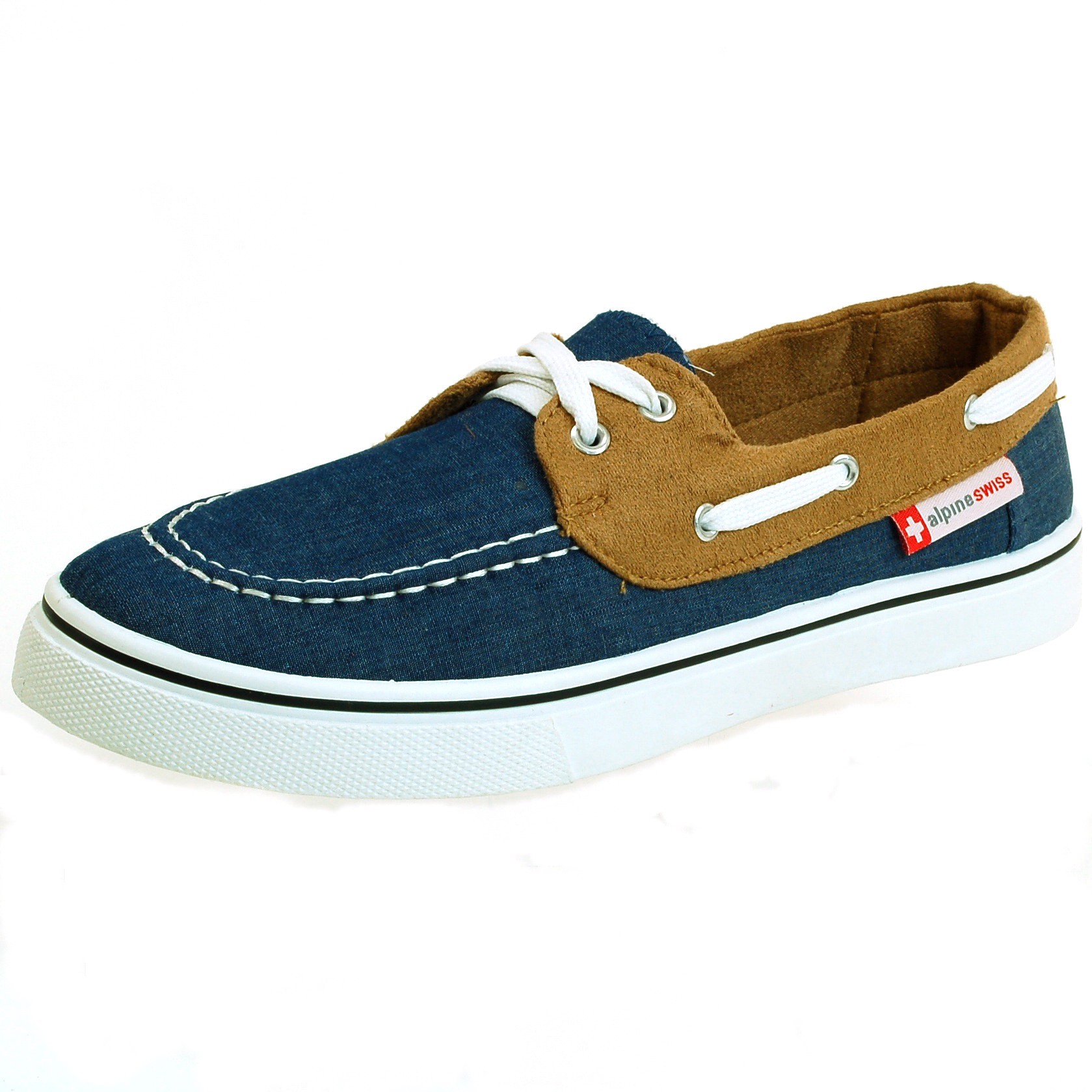 AlpineSwiss Antigua Mens Boat Shoes Lace Up Loafer Deck Moccasin Oxford